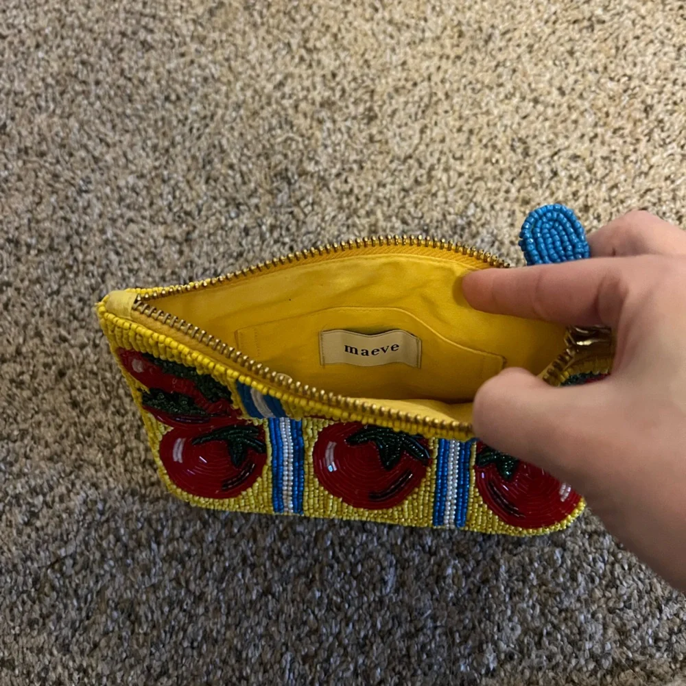 Anthropologie Fiona Beaded Tomato Pouch - Picture 4 of 7